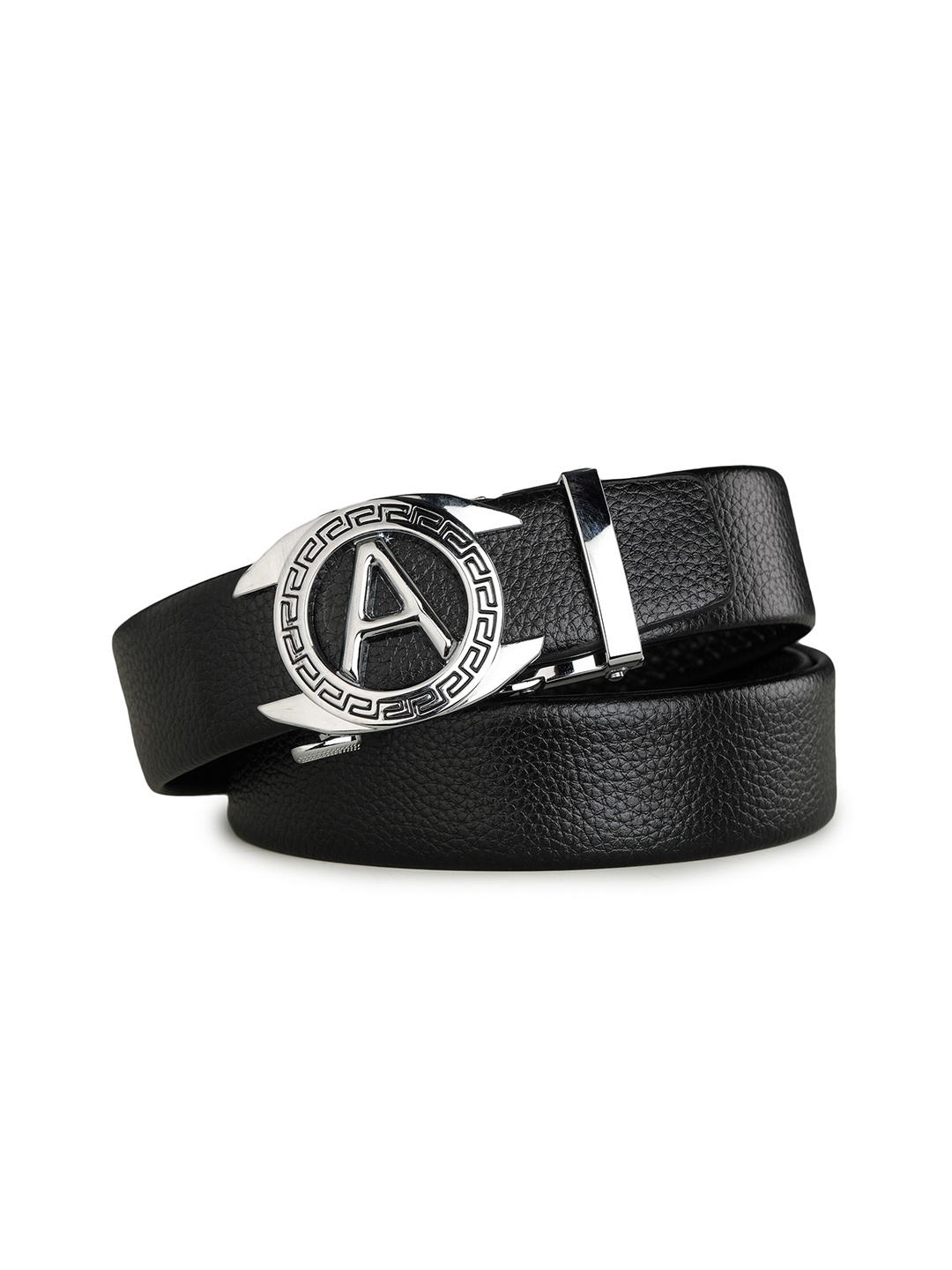 

Kastner Men Black & Silver-Toned Textured Belt