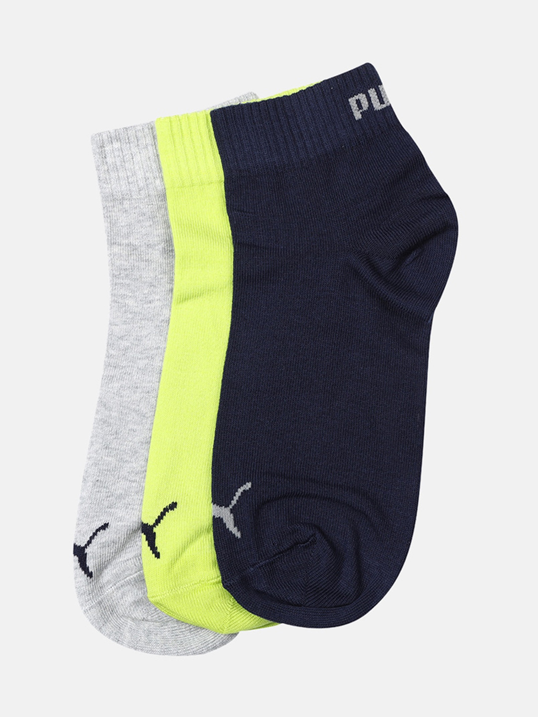 

Puma Unisex QUARTER PLAIN 3P Ankle-Length Socks, Green