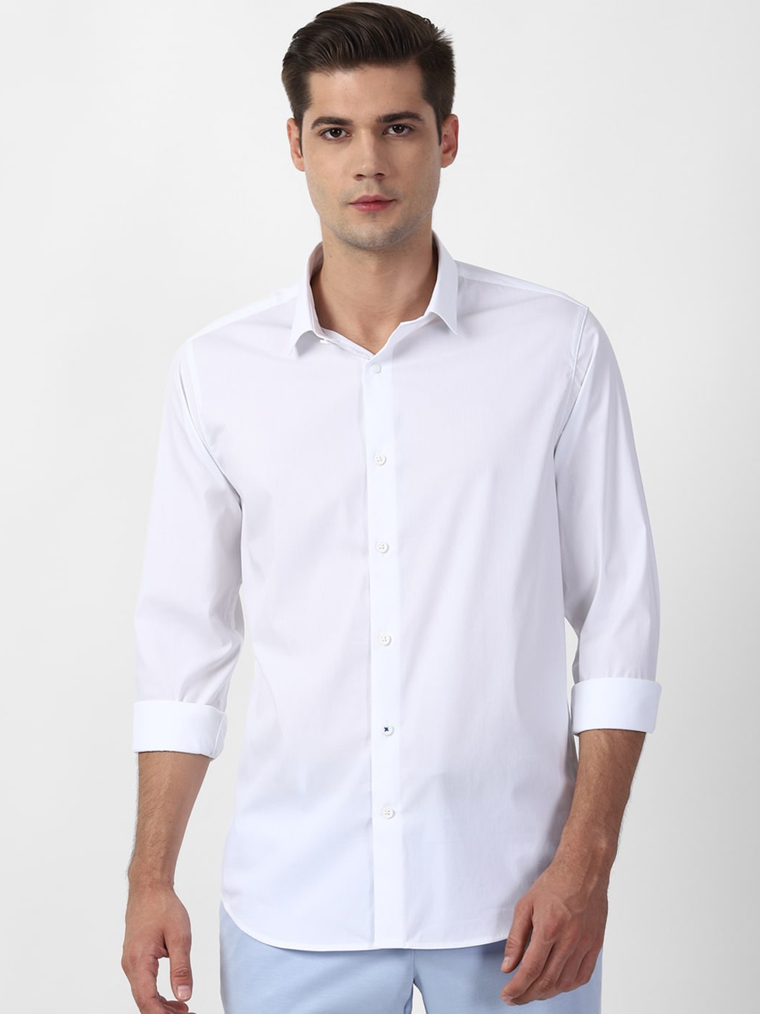 

Louis Philippe Sport Men White Slim Fit Solid Casual Shirt
