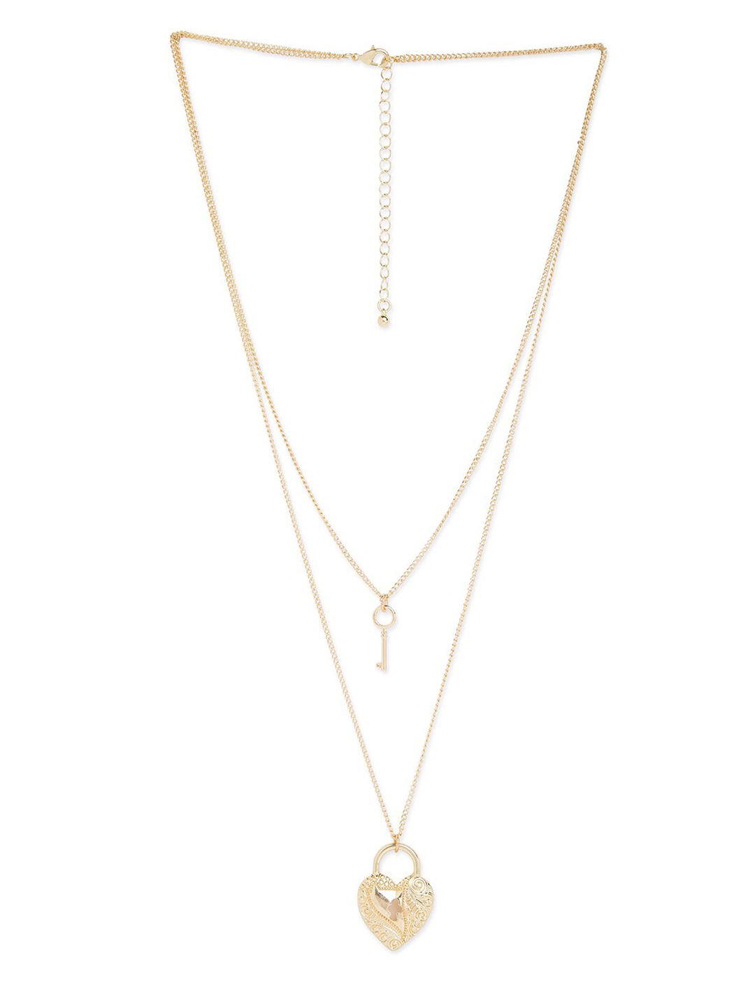 

20Dresses Gold-Toned Metal Love Without Limits Layered Necklace