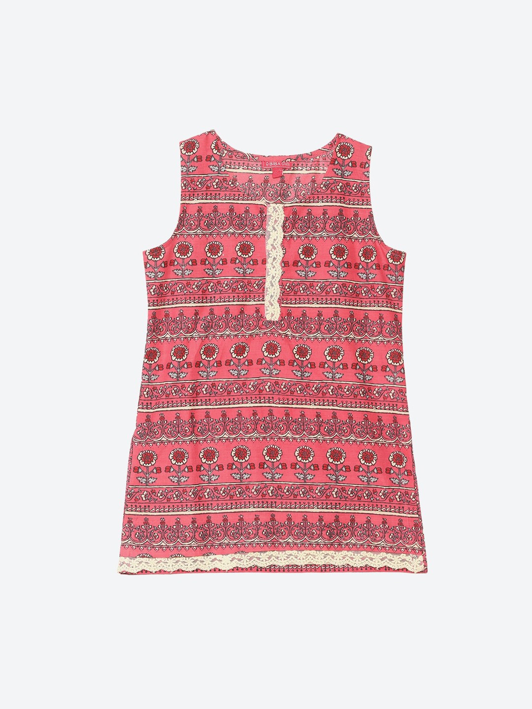 

Biba Girls Pink Printed A-Line Dress
