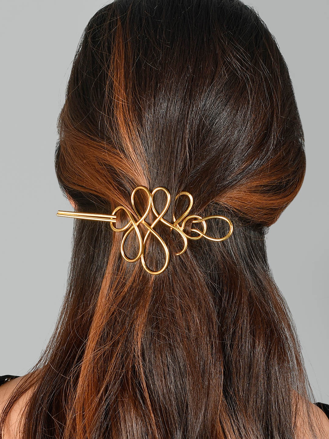 

Silvermerc Designs Gold-Toned Spiral Bumpit Hair Pin