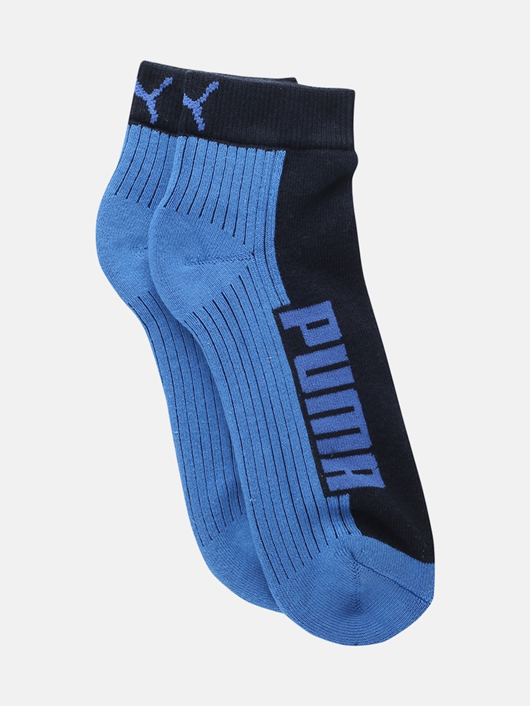 

Puma Adults Blue & Grey Pack of 2 Colourblocked Above Ankle Socks