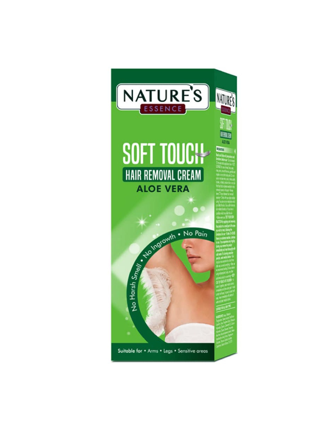

Natures Essence Soft Touch Hair Removal Cream - Aloe Vera - 50 g, White
