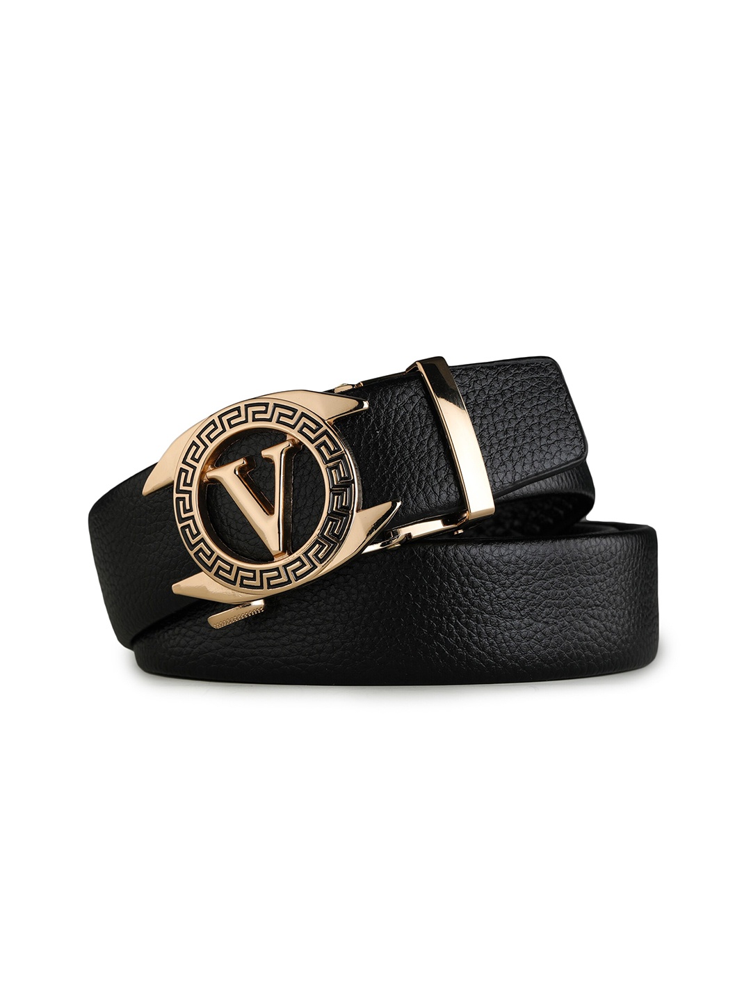 

Kastner Men Black & Gold-Toned Textured Belt