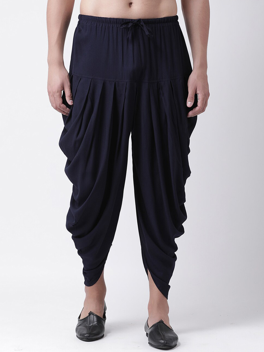 

DEYANN Men Navy Blue Solid Dhoti Pants