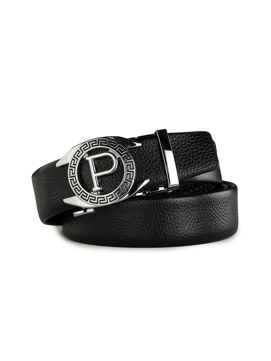 

Kastner Men Black & Silver-Toned Textured Belt