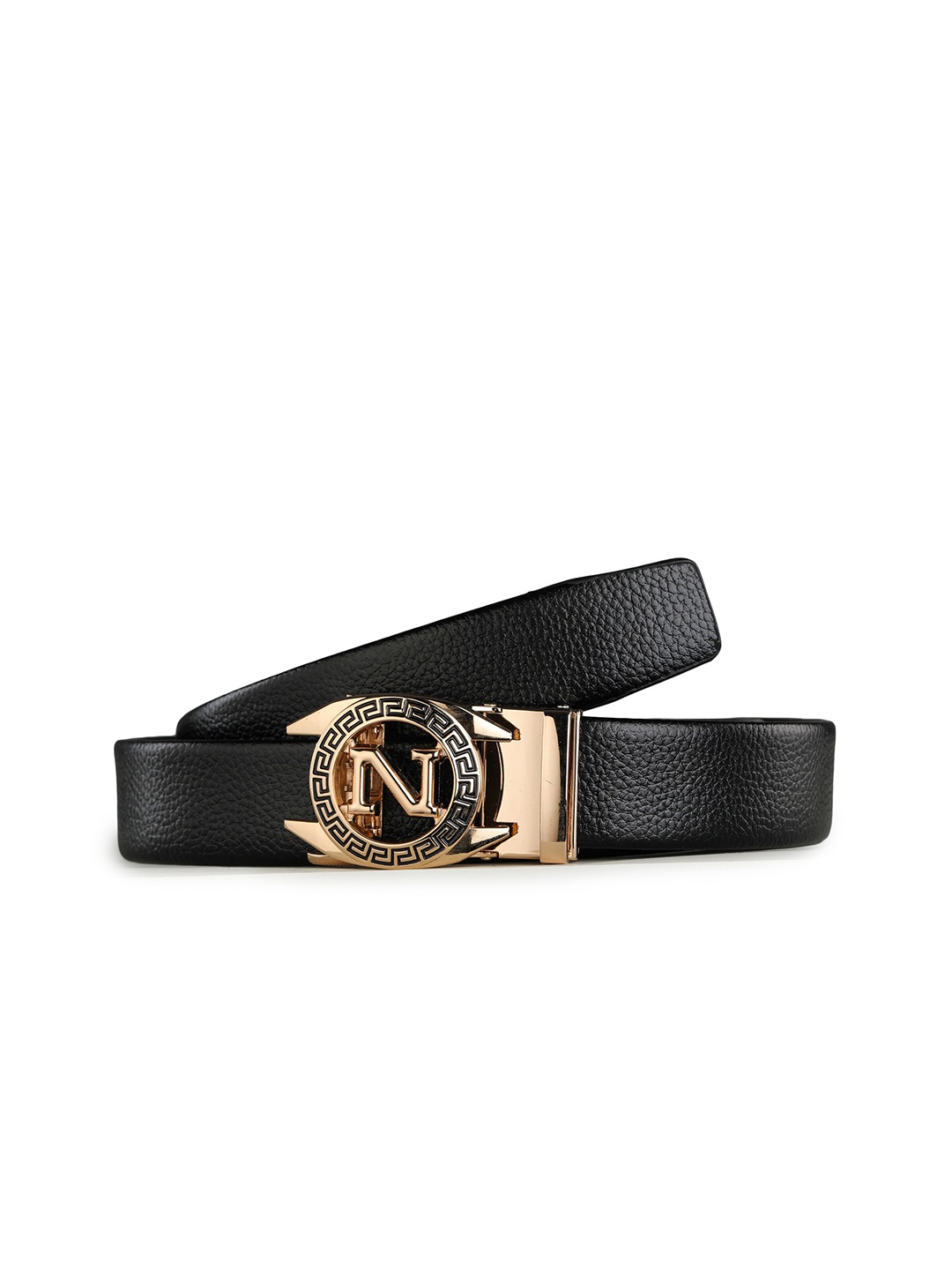 

Kastner Men Black & Gold-Toned Textured Belt