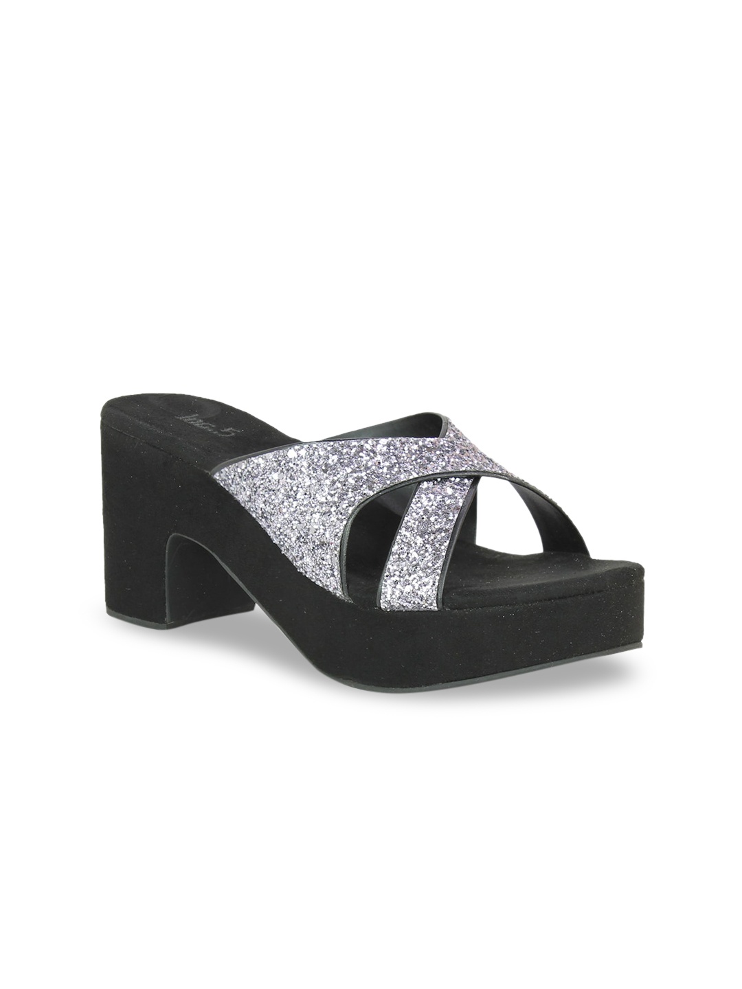 

Inc 5 Women Black Printed Peep Toes