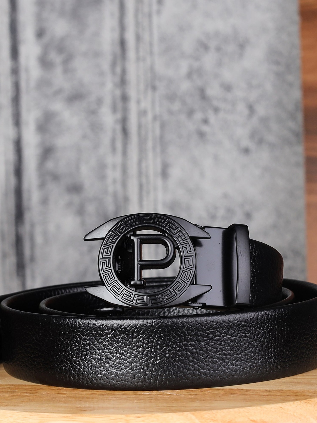 Kastner Men Black Textured Belt
