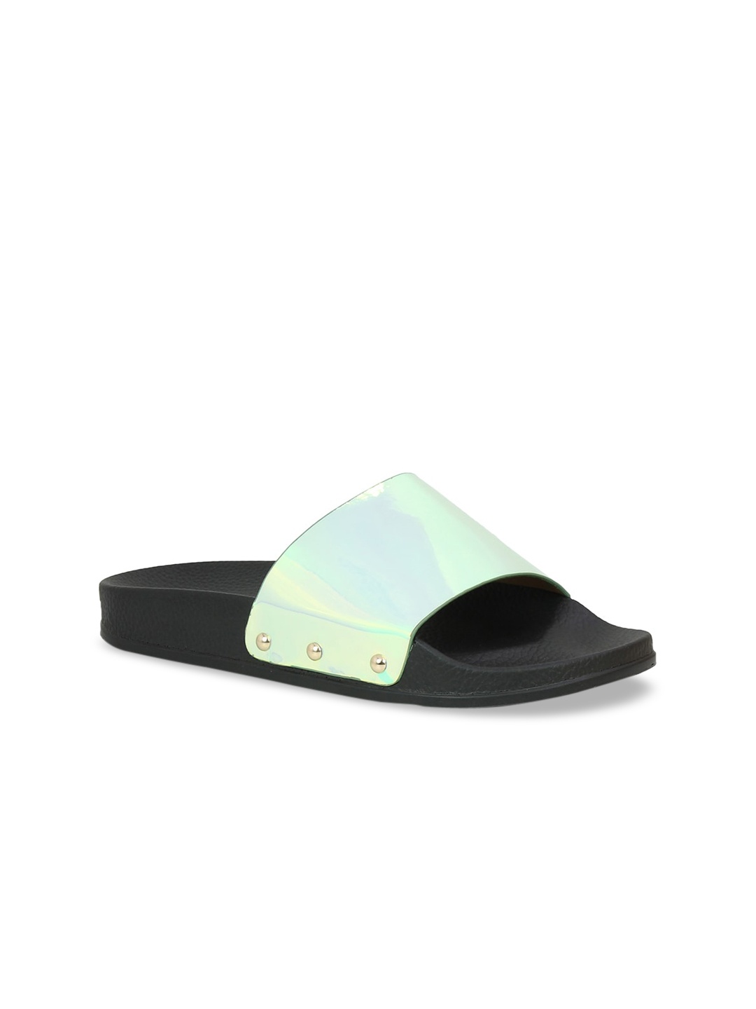 

Inc 5 Women Green Colourblocked Mules