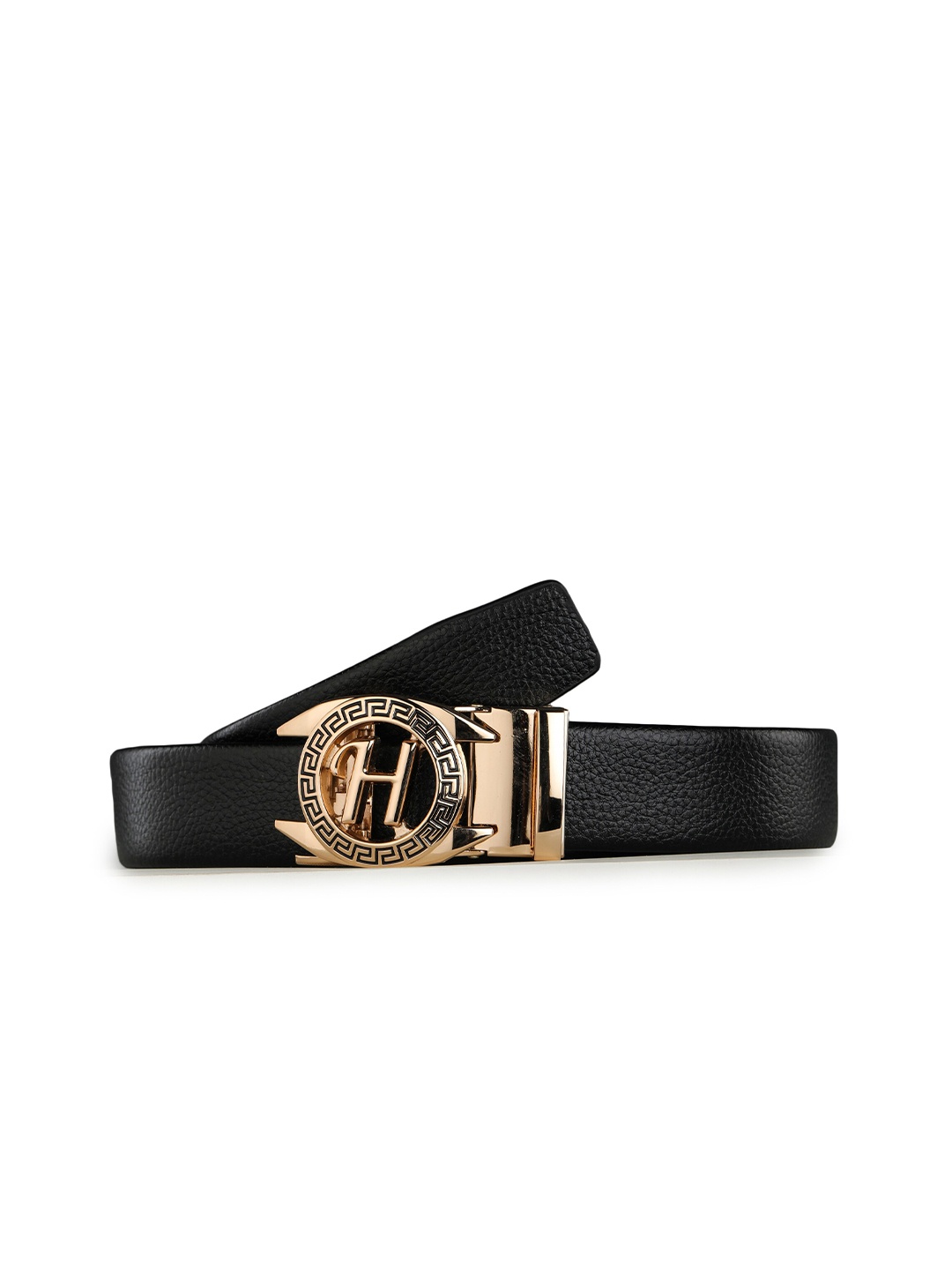 

Kastner Men Black & Gold-Toned Textured Belt
