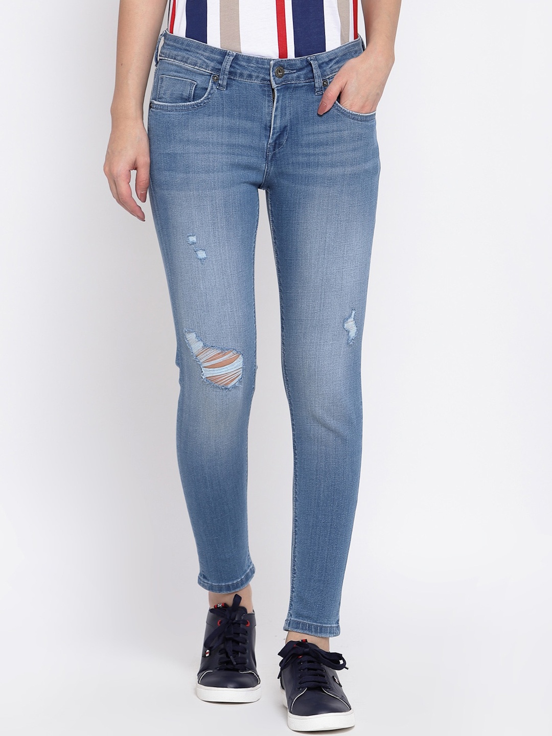 

Pepe Jeans Women Blue Skinny Fit Jeans