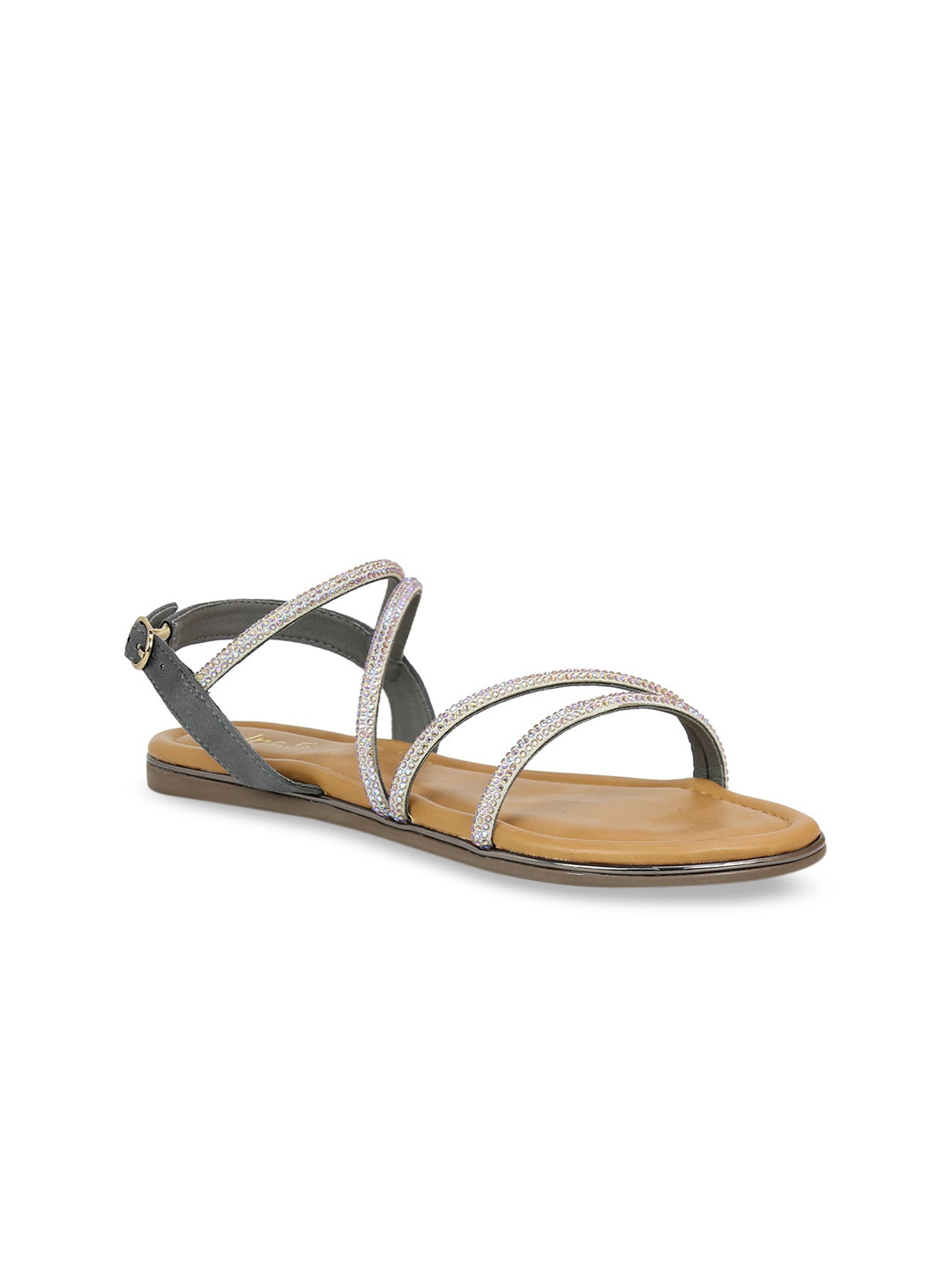 

Inc 5 Women Grey Solid Open Toe Flats