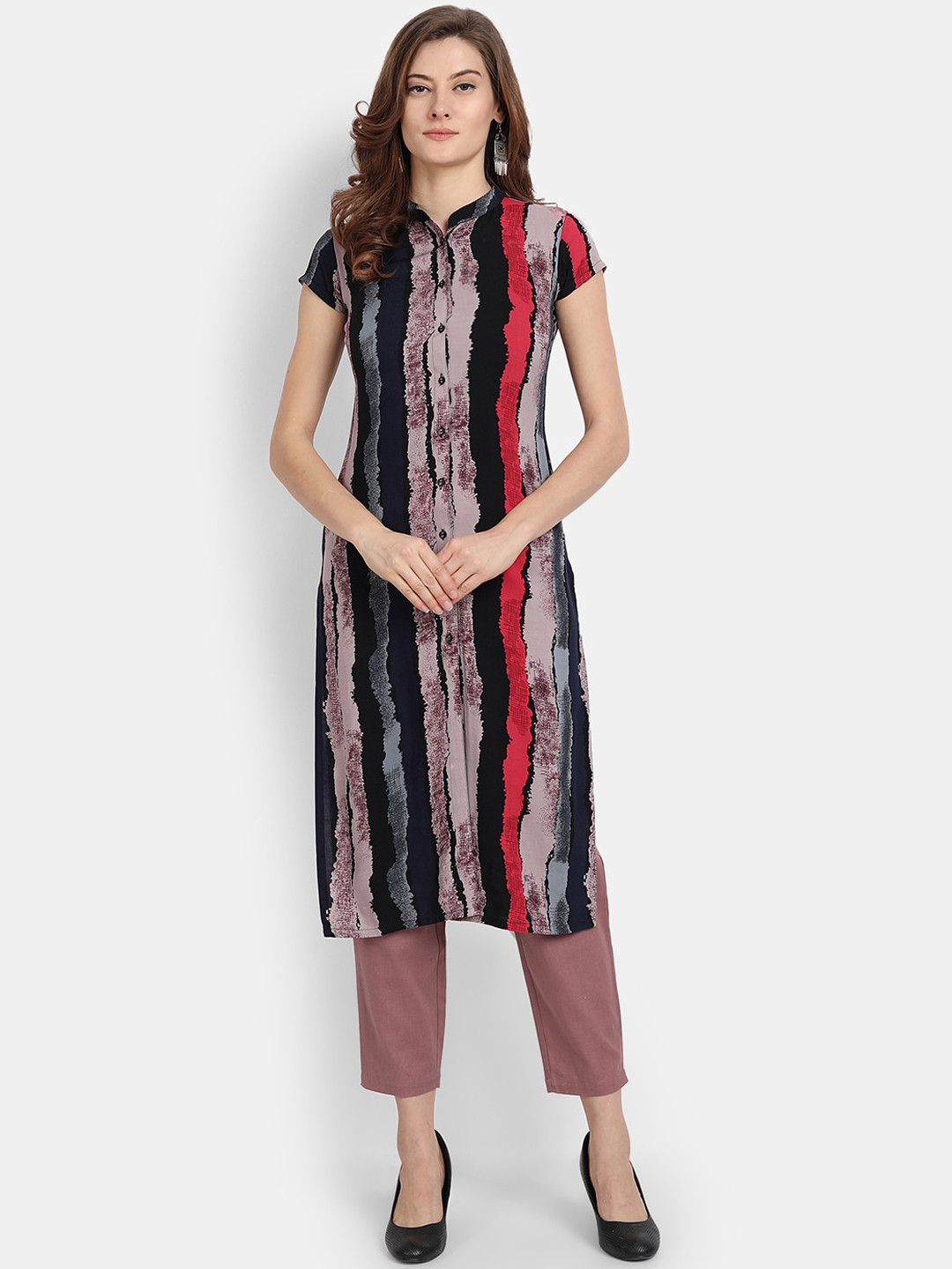 

HK colours of fashion Women Multicoloured Printed Straight Kurta, Multi