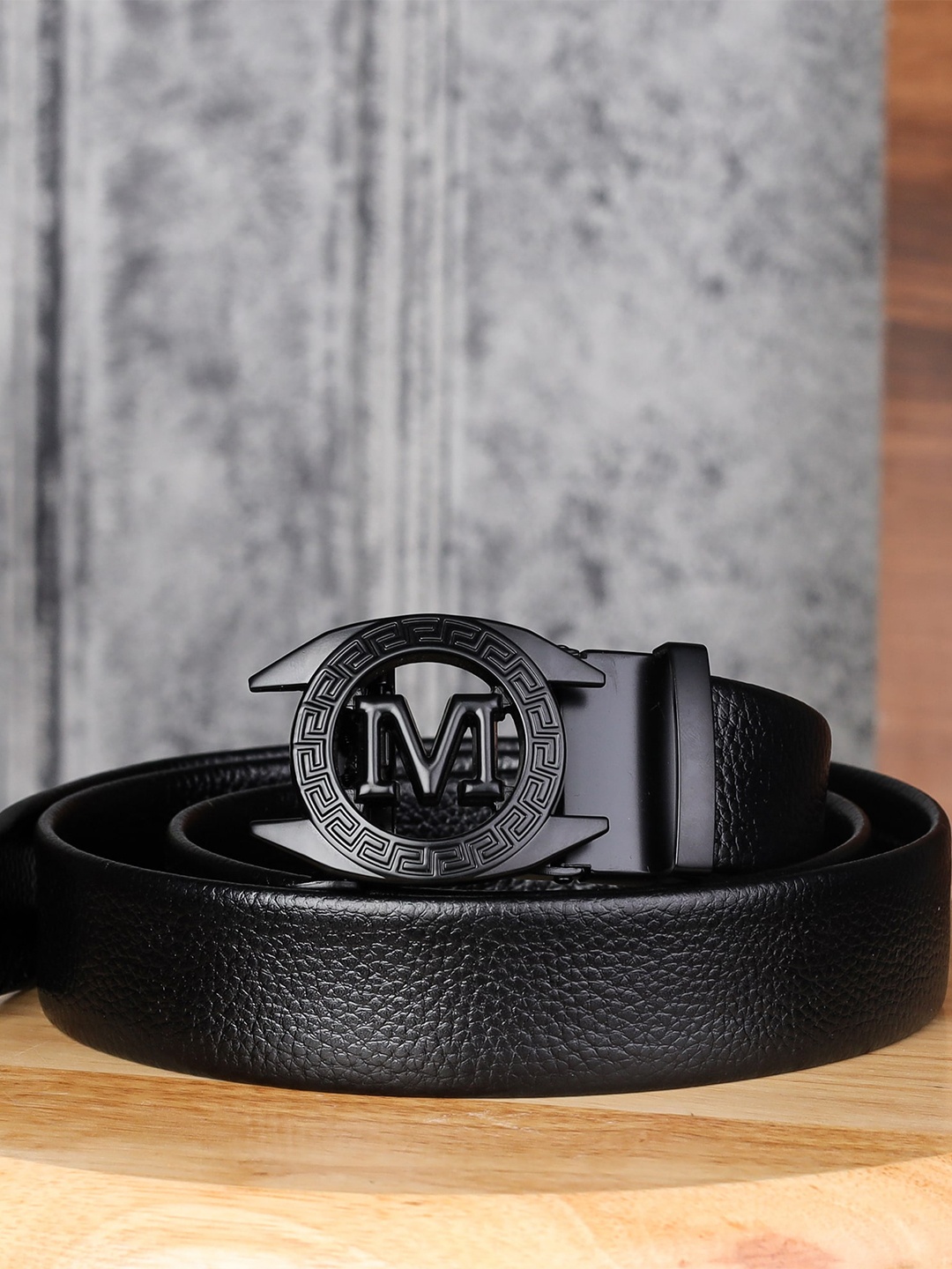 Kastner Men Black Textured Belt