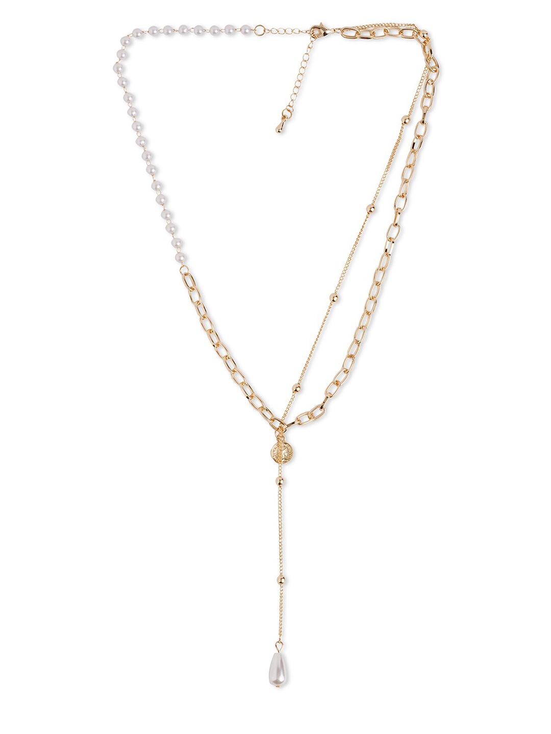

20Dresses Gold-Toned Metal Drops Of Hope Layered Necklace