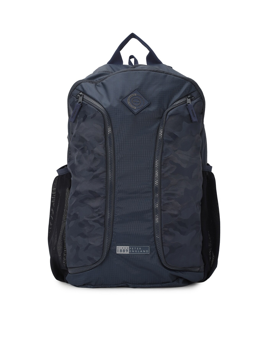 

Peter England Men Navy Blue & Black Backpacks