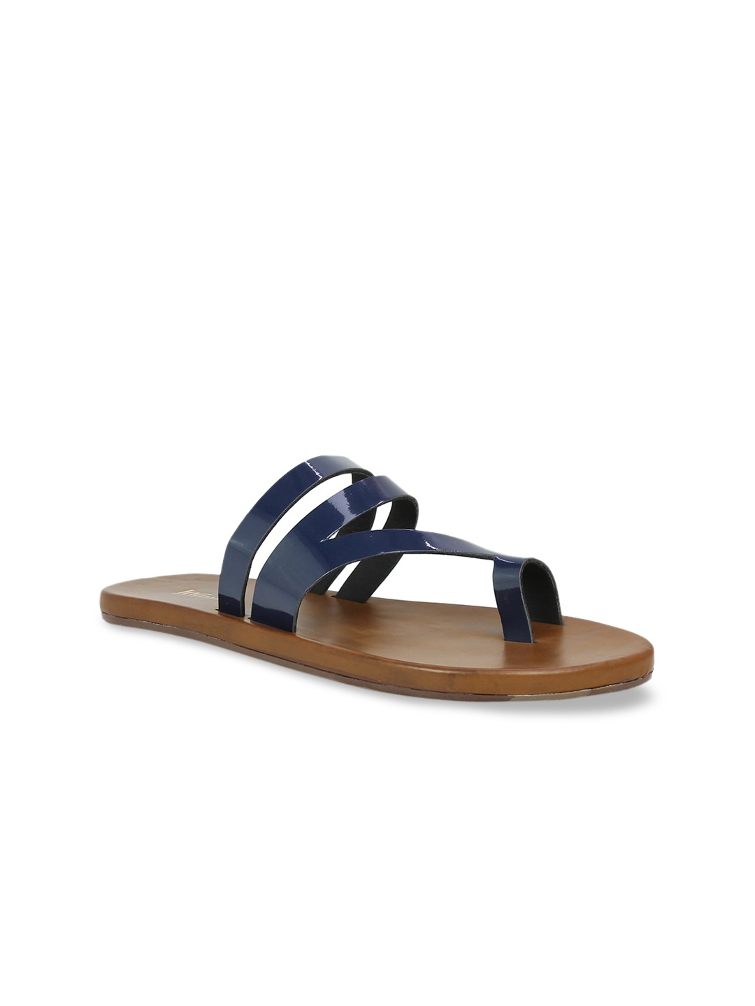 

Inc 5 Women Navy Blue Solid One Toe Flats