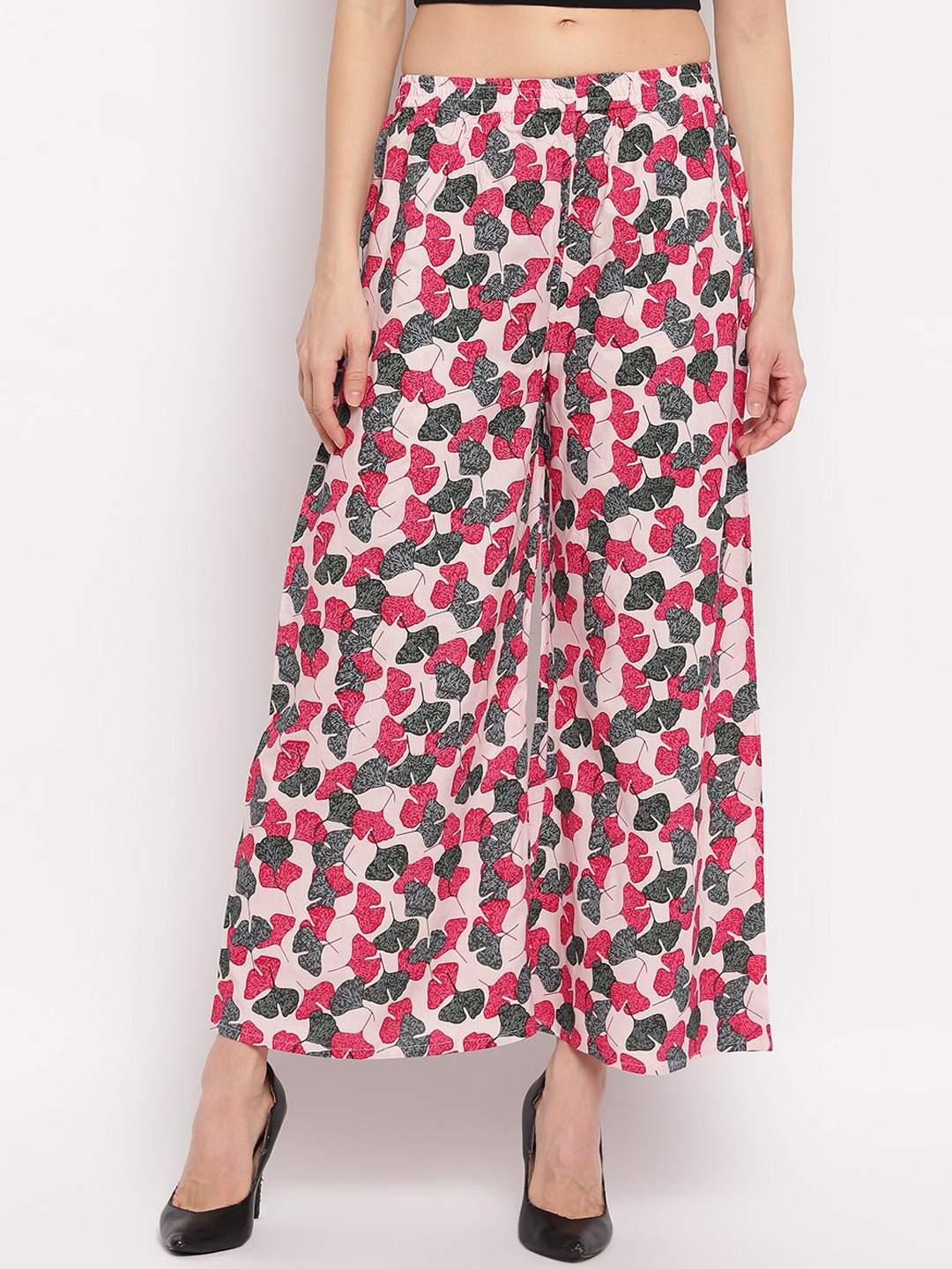 

Aawari Women Multicoloured Printed Flared Palazzos, Multi