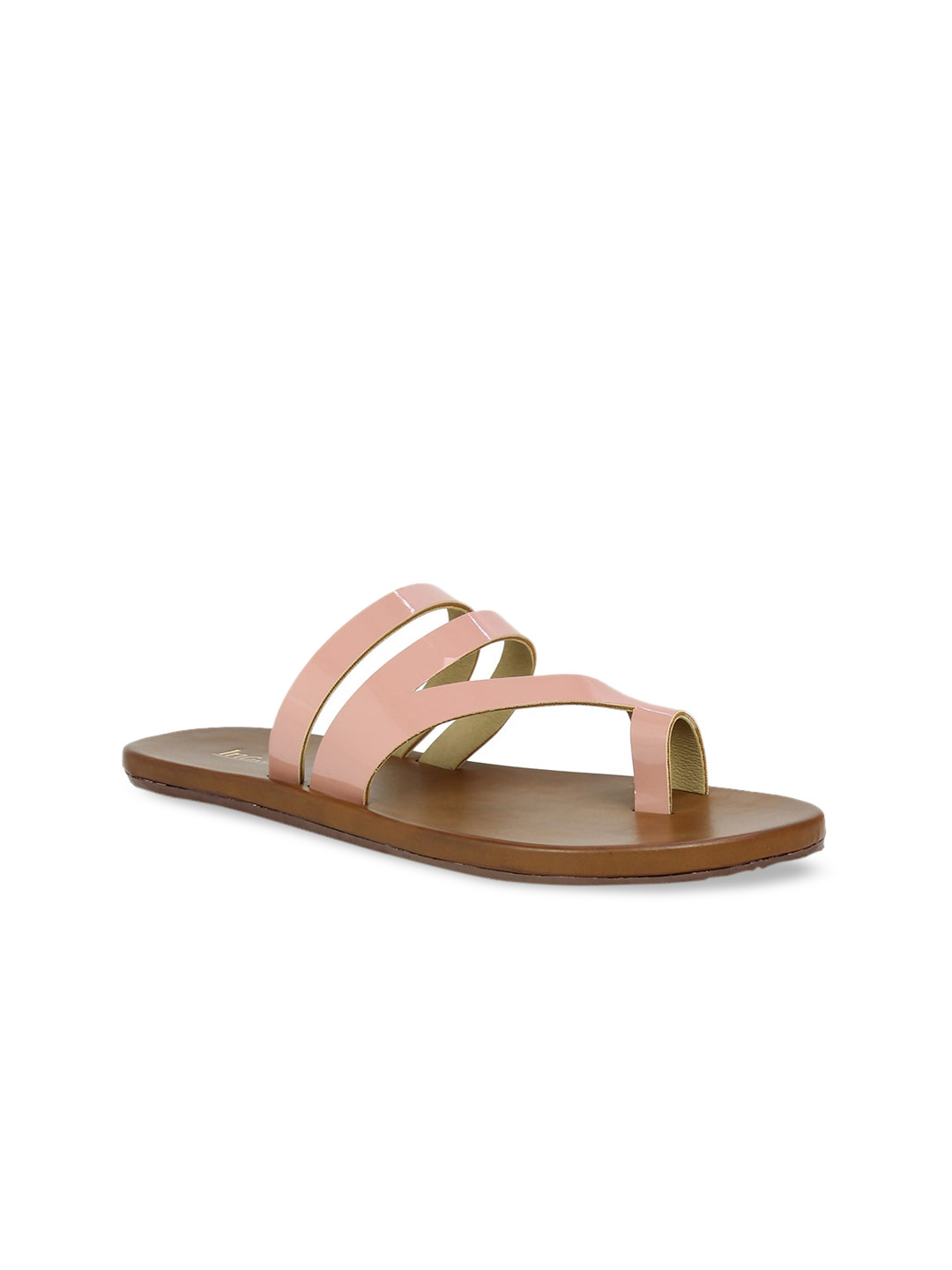 

Inc 5 Women Peach-Coloured Solid One Toe Flats