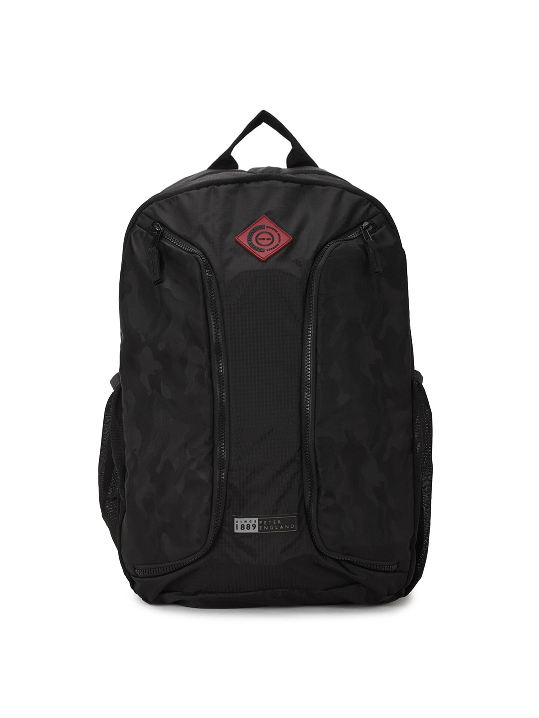 

Peter England Men Black & Maroon Backpacks