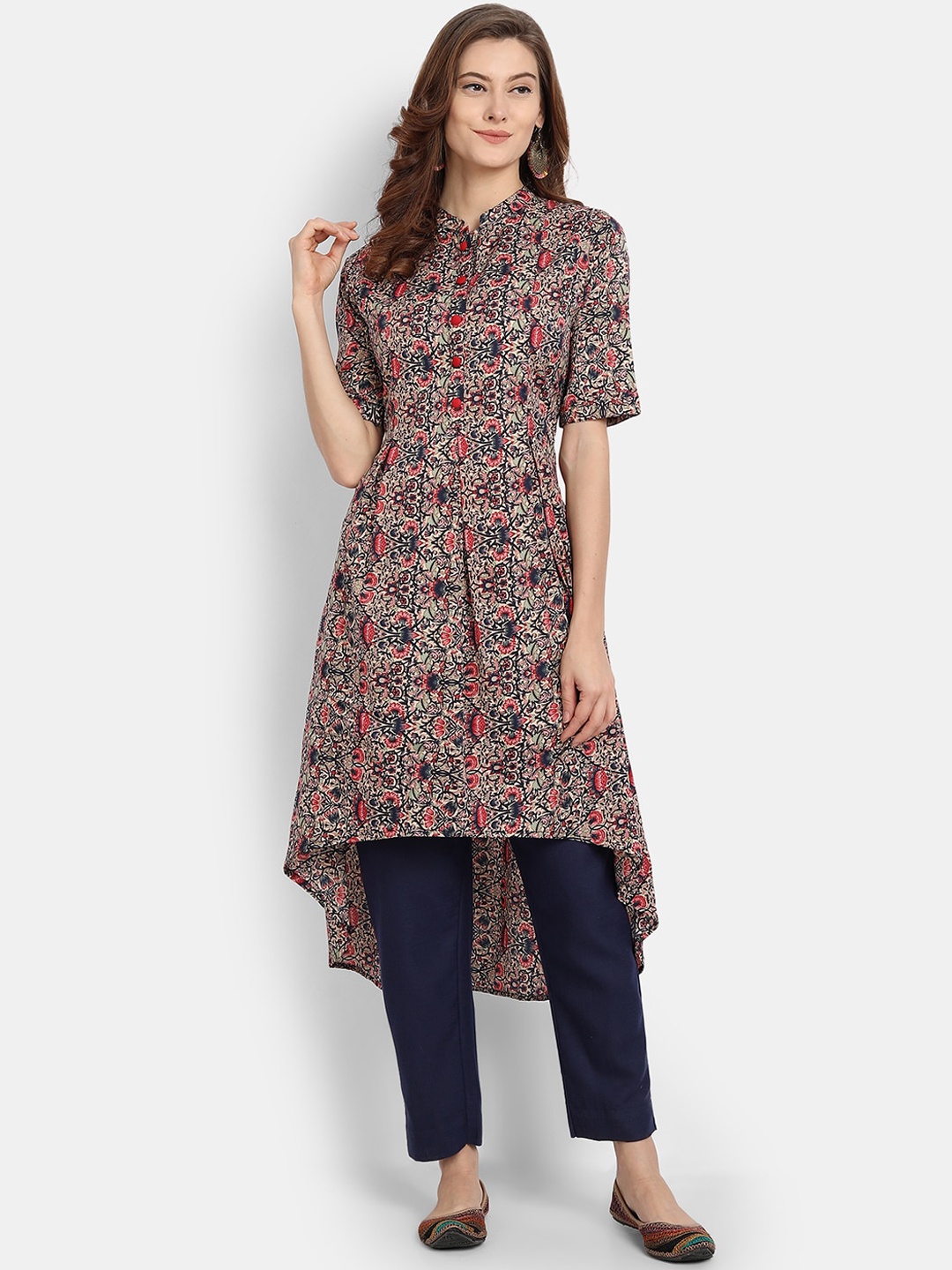 

HK colours of fashion Women Multicoloured Floral Printed Kurta, Multi