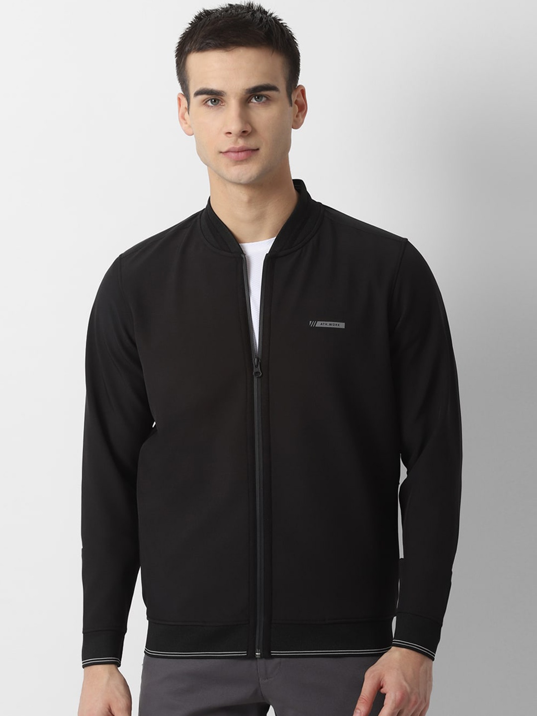 

Louis Philippe Sport Men Black Solid Sweatshirt