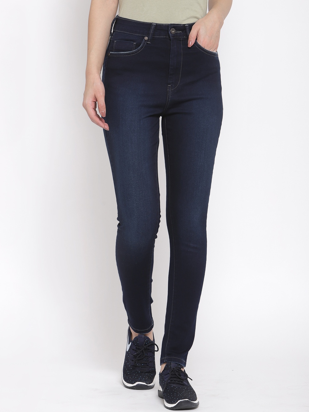 

Pepe Jeans Women Navy Blue Skinny Fit Jeans