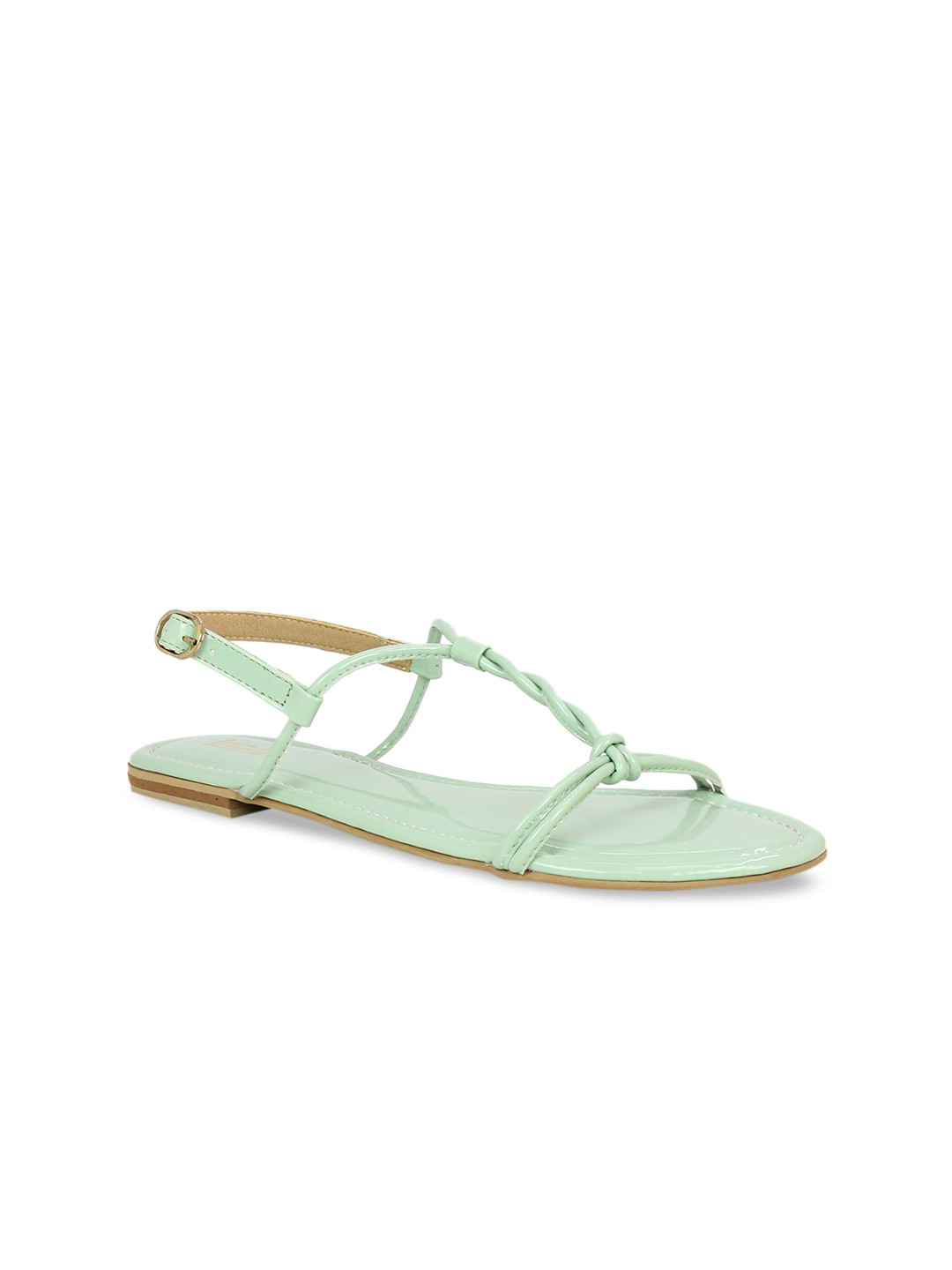 

Inc 5 Women Green Solid Open Toe Flats