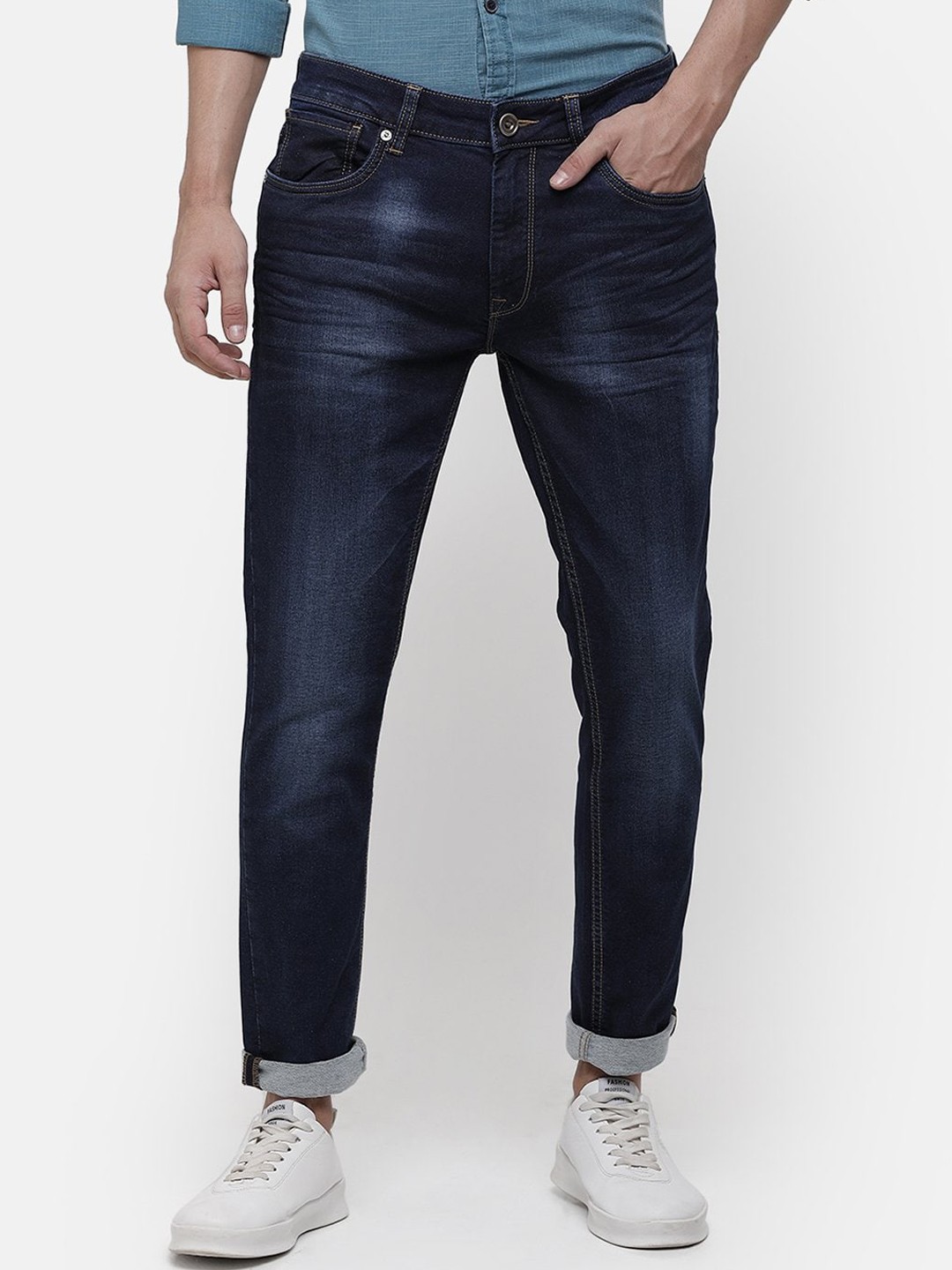 

Voi Jeans Men Blue Skinny Fit Mid-Rise Clean Look Stretchable Jeans
