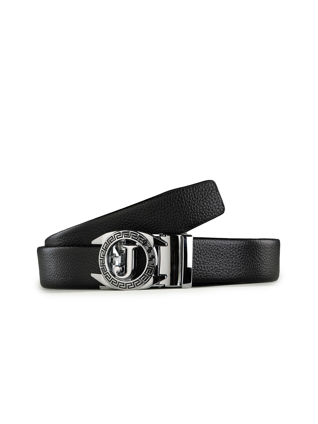

Kastner Men Black & Silver-Toned Textured Belt