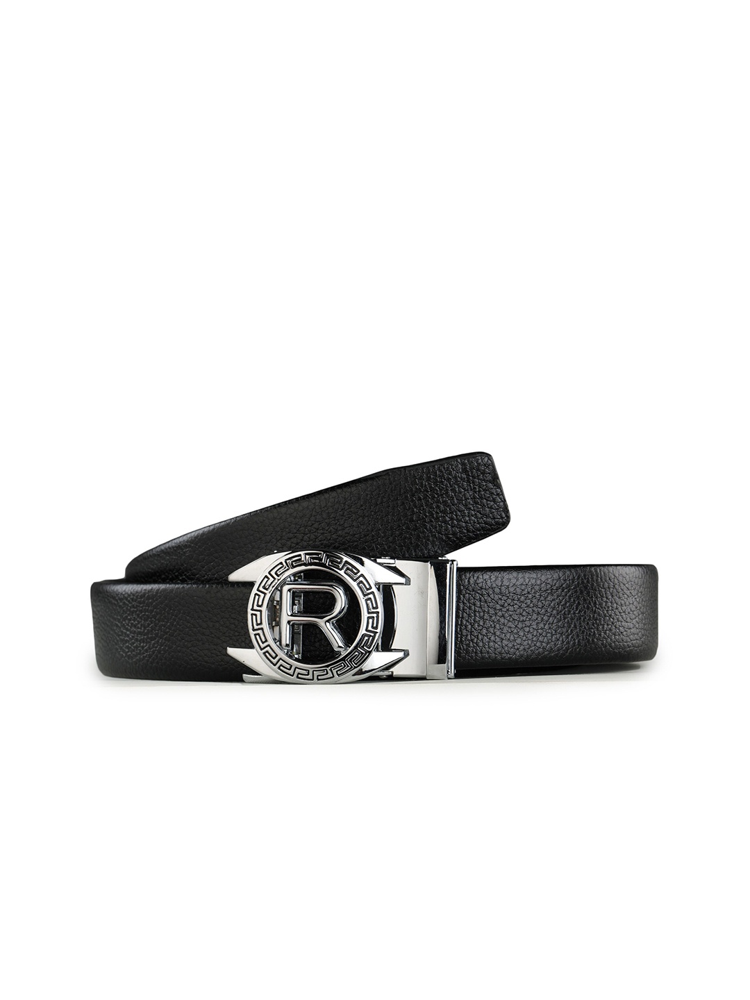 

Kastner Men Black & Silver-Toned Textured Belt