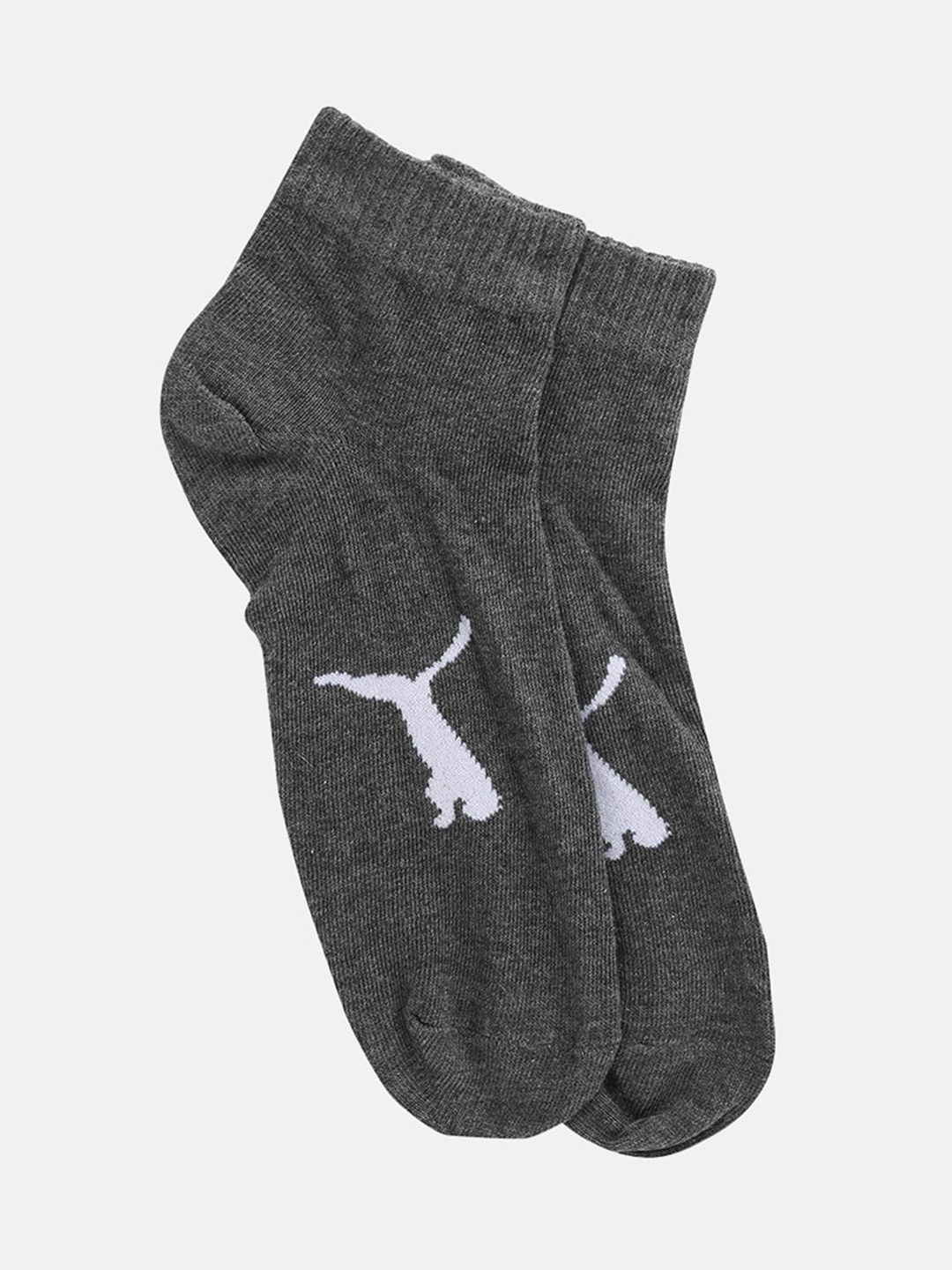

Puma Adults Grey Pack of 2 Brand Logo Patterned Ankle Length Socks