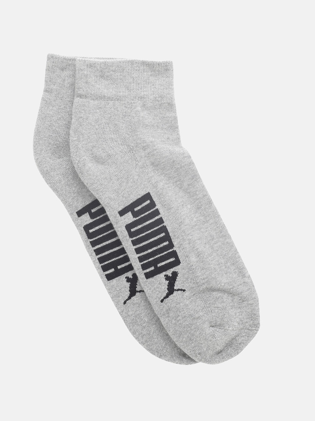 

Puma Adults Grey & Black Pack of 2 Brand Logo Patterned Above Ankle Socks