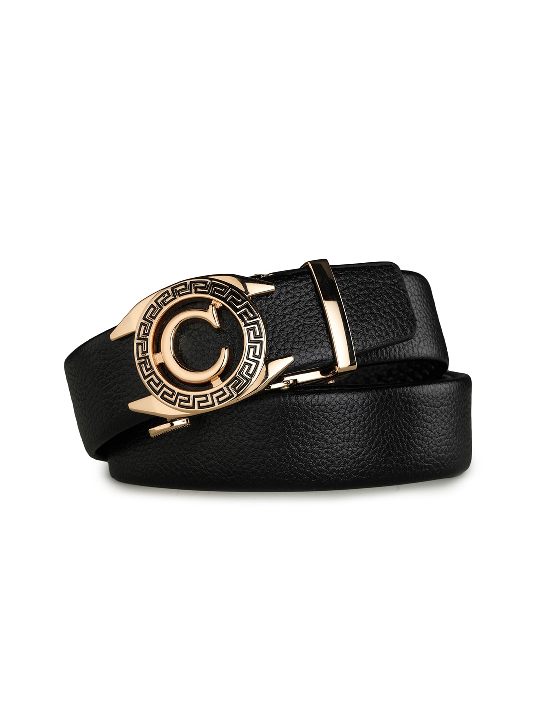 

Kastner Men Black & Gold-Toned Textured Belt
