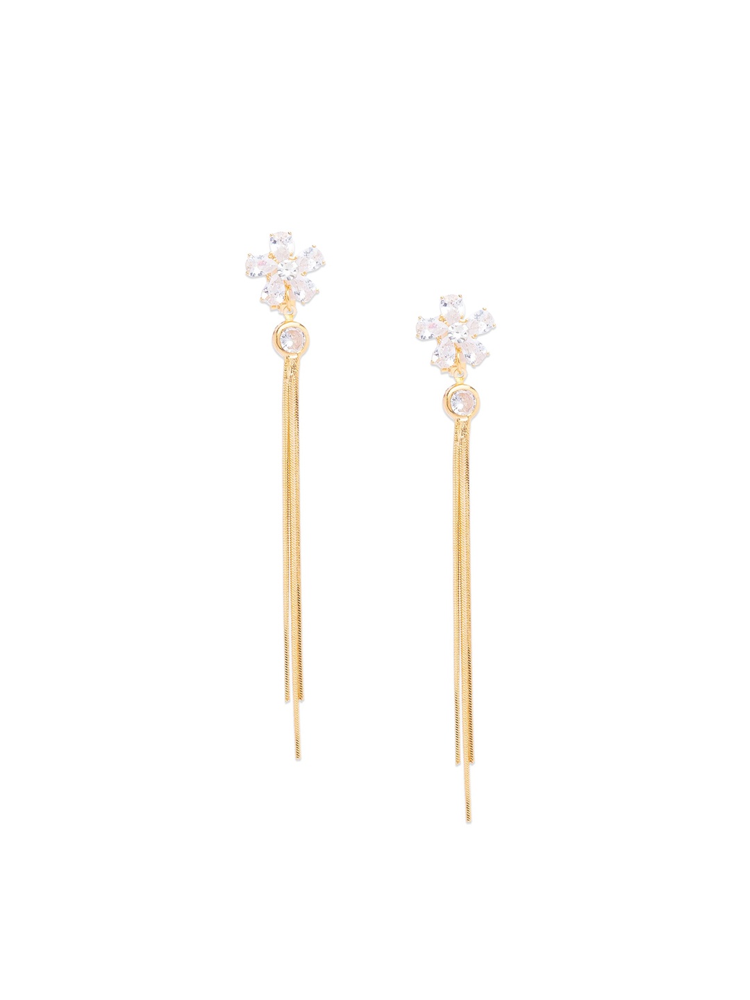 

Globus Gold-Toned Contemporary Drop Earrings