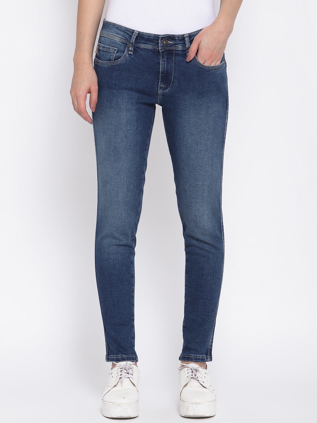 

Pepe Jeans Women Navy Blue Skinny Fit Jeans