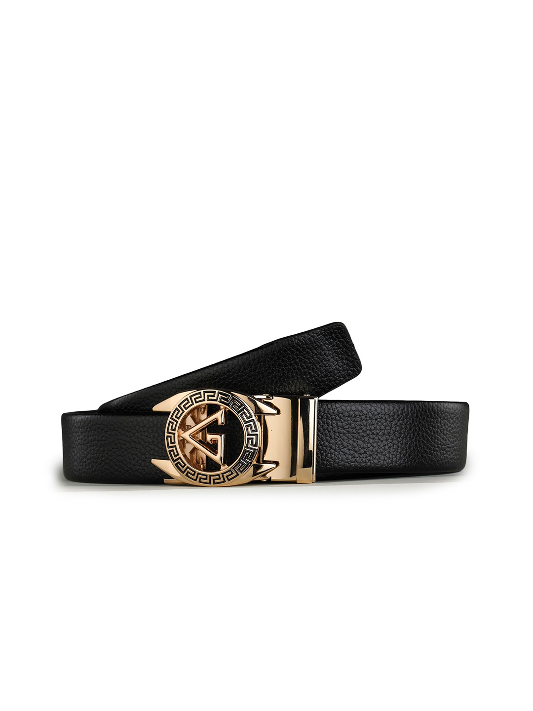 

Kastner Men Black & Gold-Toned Textured Belt