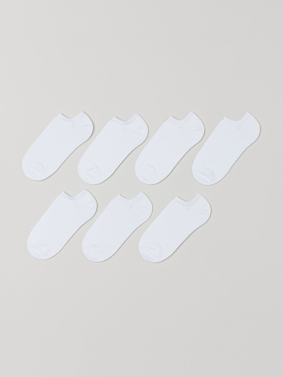 

H&M Women White 7-Pack Trainer Socks