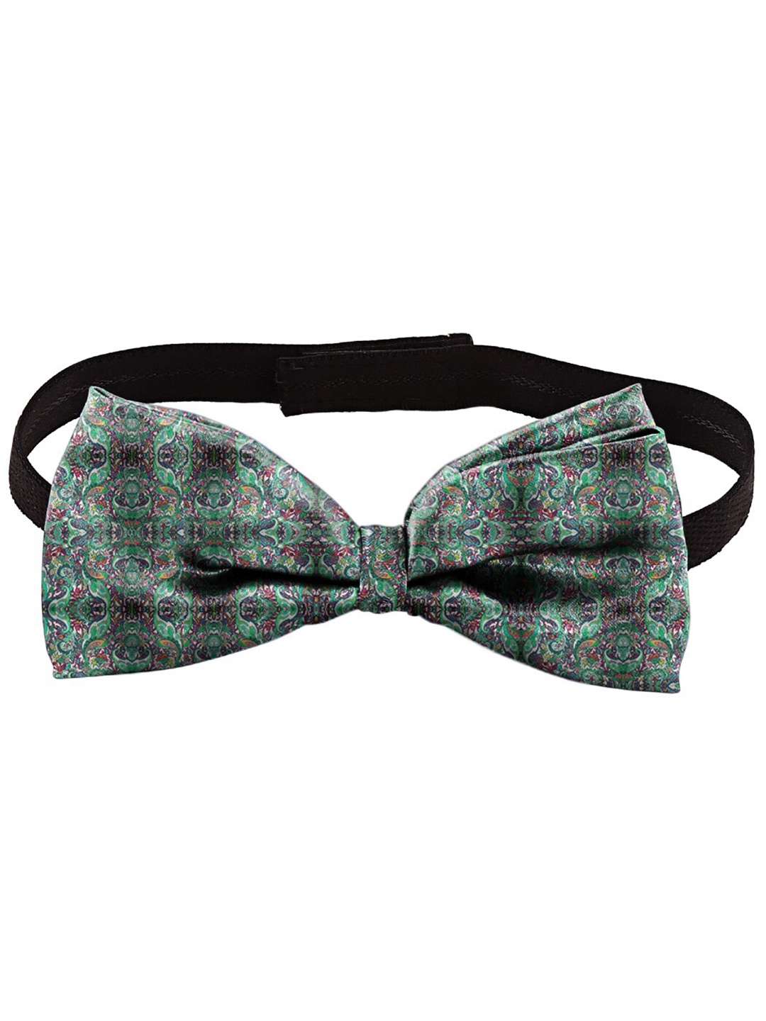 

Blacksmith Men Green Printed Bow Tie