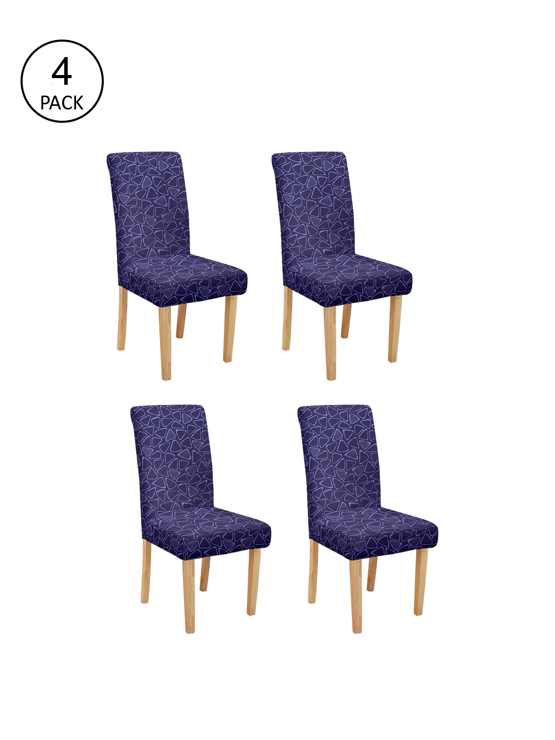 

Cortina Set Of 4 Printed Chair Covers, Purple