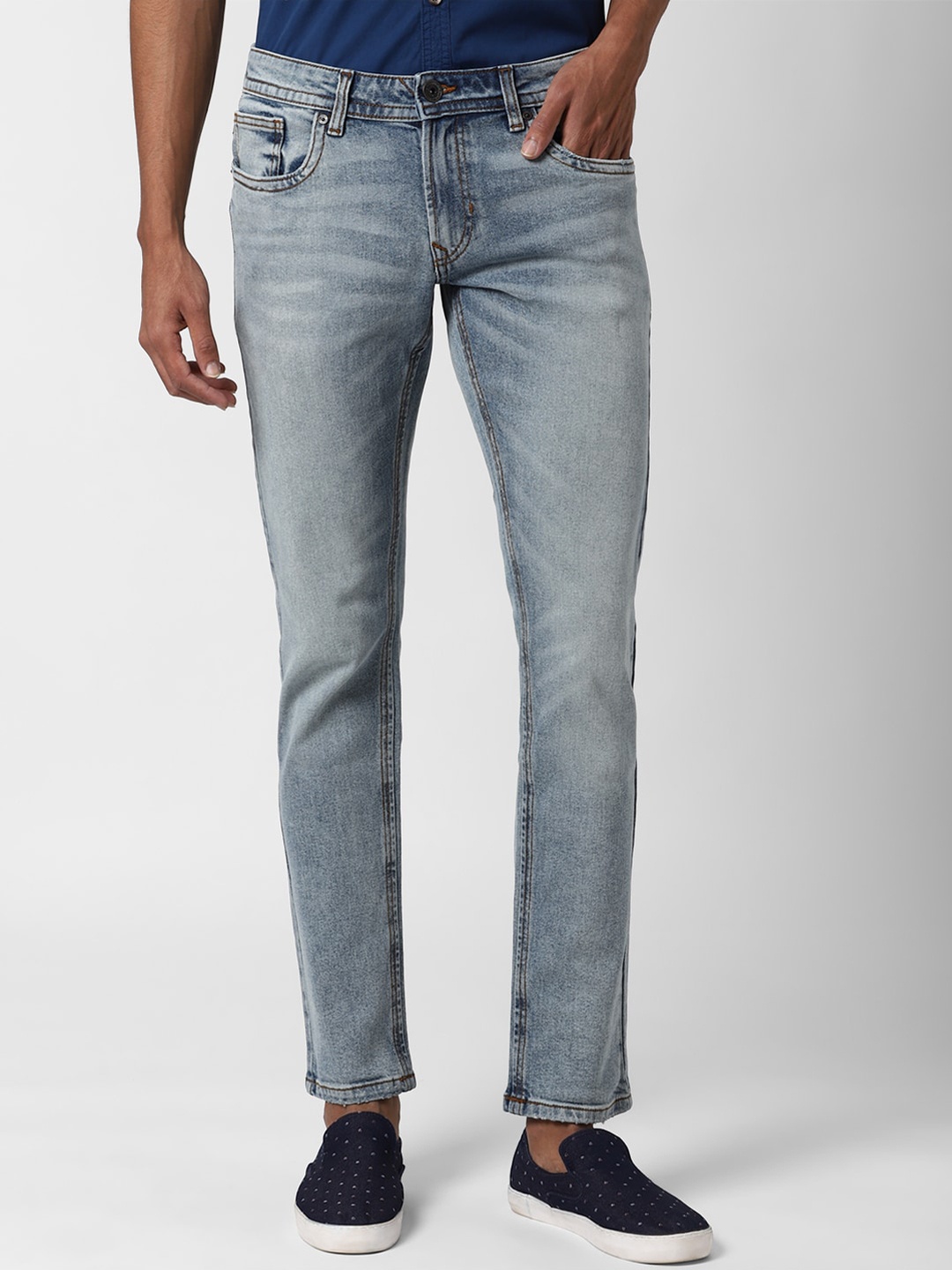

Peter England Casuals Men Blue Faded Skinny Fit Stretchable Jeans