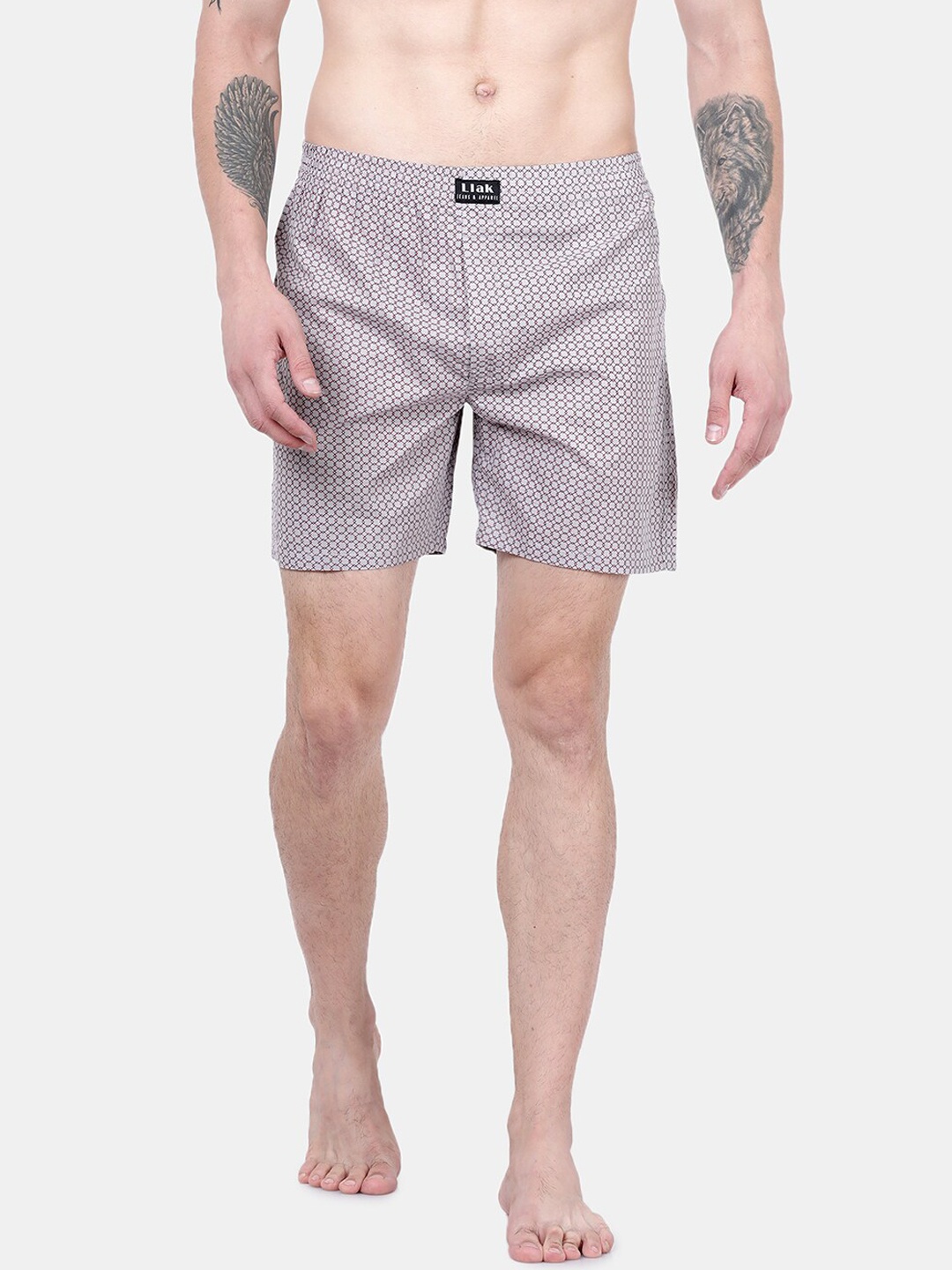 

Llak Jeans Men Purple & White Printed Relaxed-Fit Boxers Boxer-31-BP