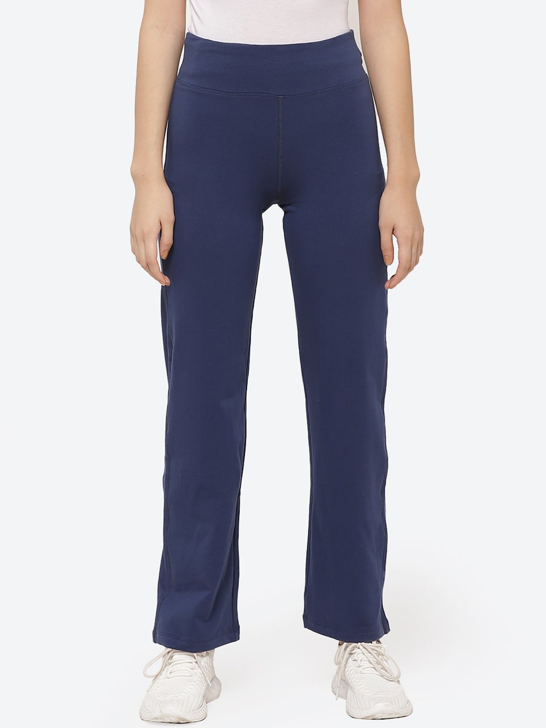 

Biba Women Navy Blue Regular Fit Solid Trousers