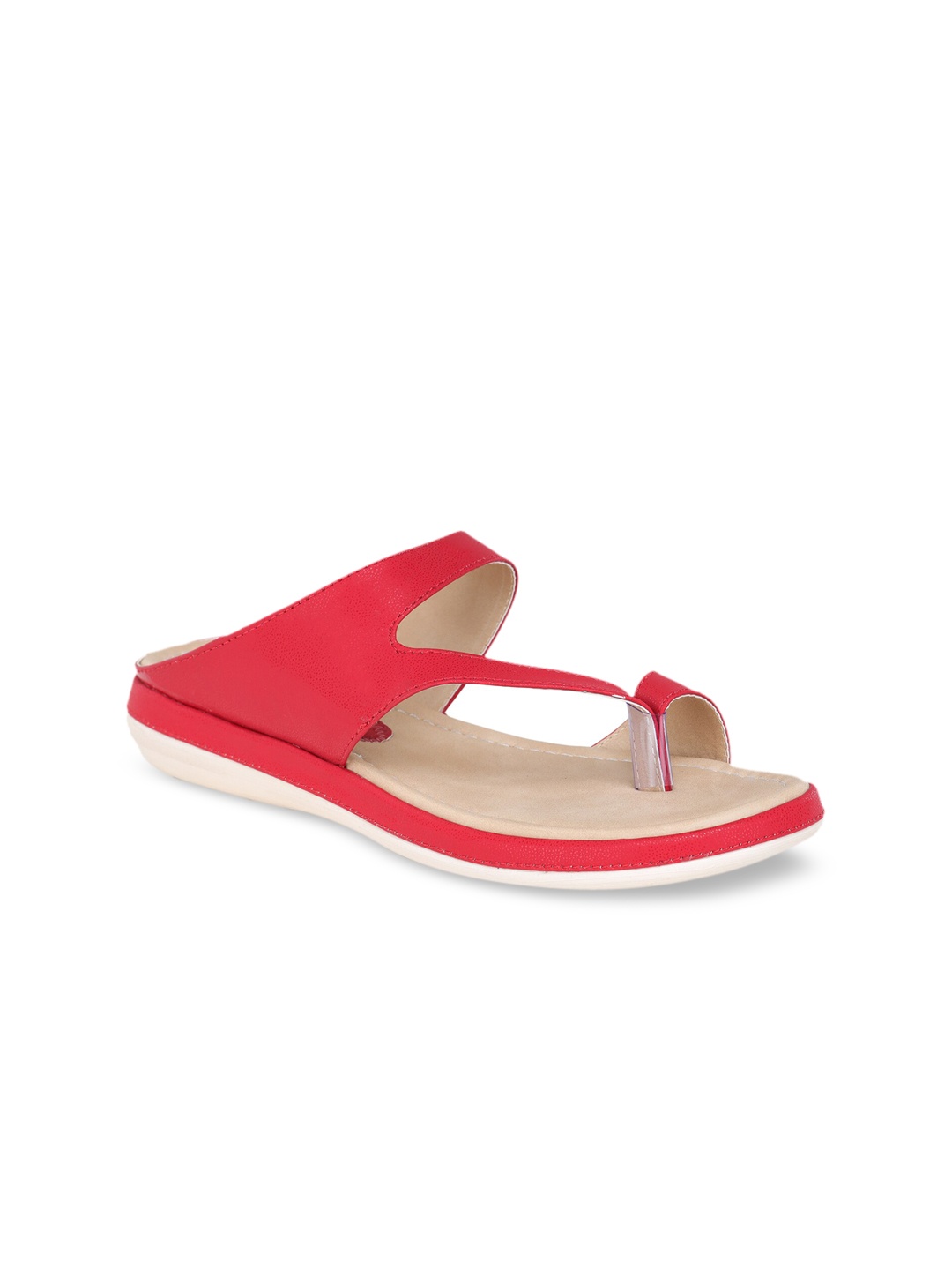 

LONDON STEPS Women Red One Toe Flats