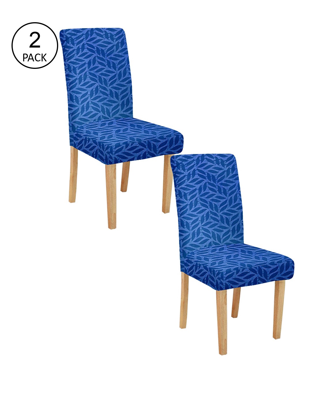 

Cortina Set Of 2 Printed Chair Covers, Blue