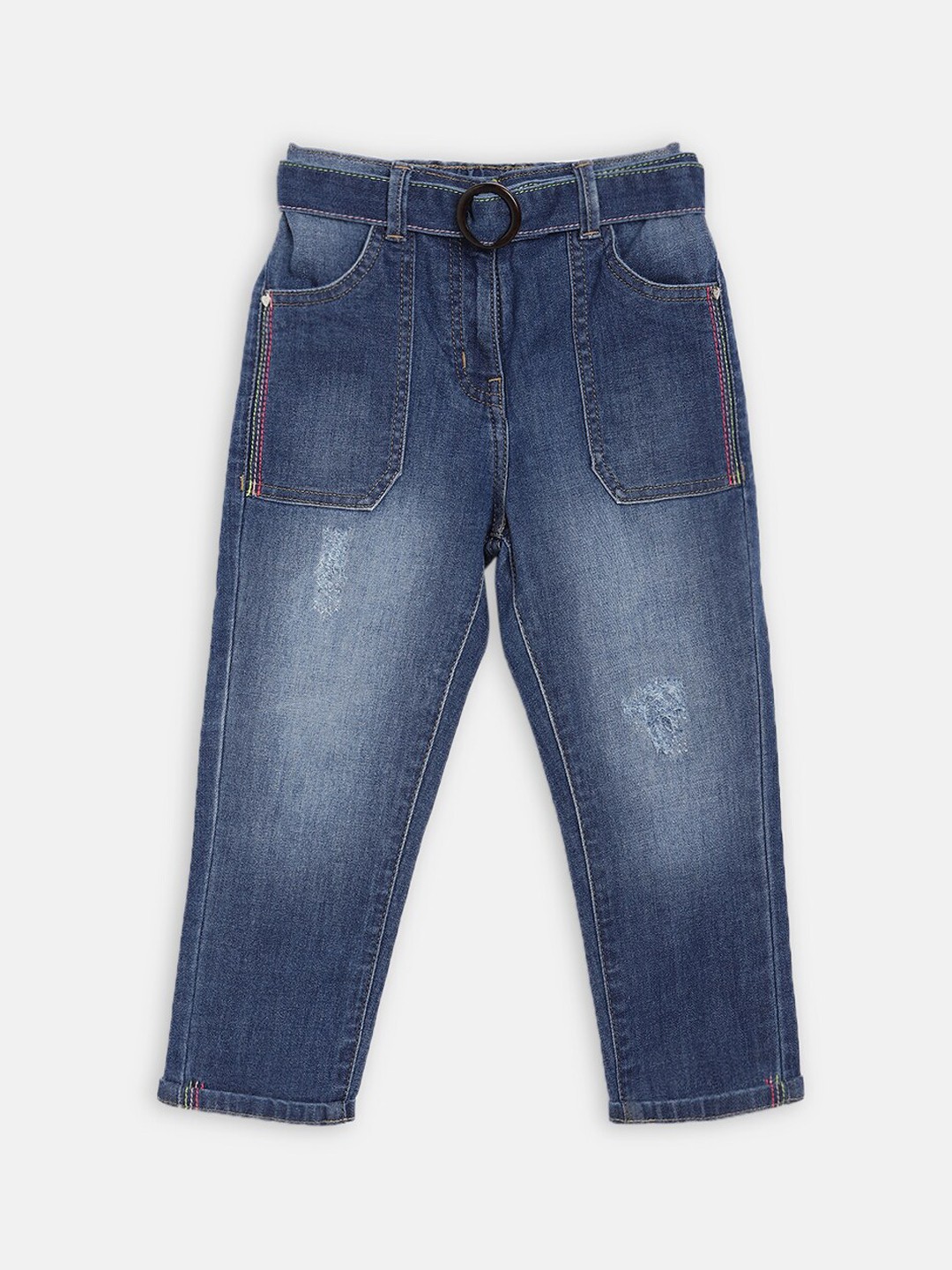 

Blue Giraffe Girls Blue Low Distress Light Fade Jeans