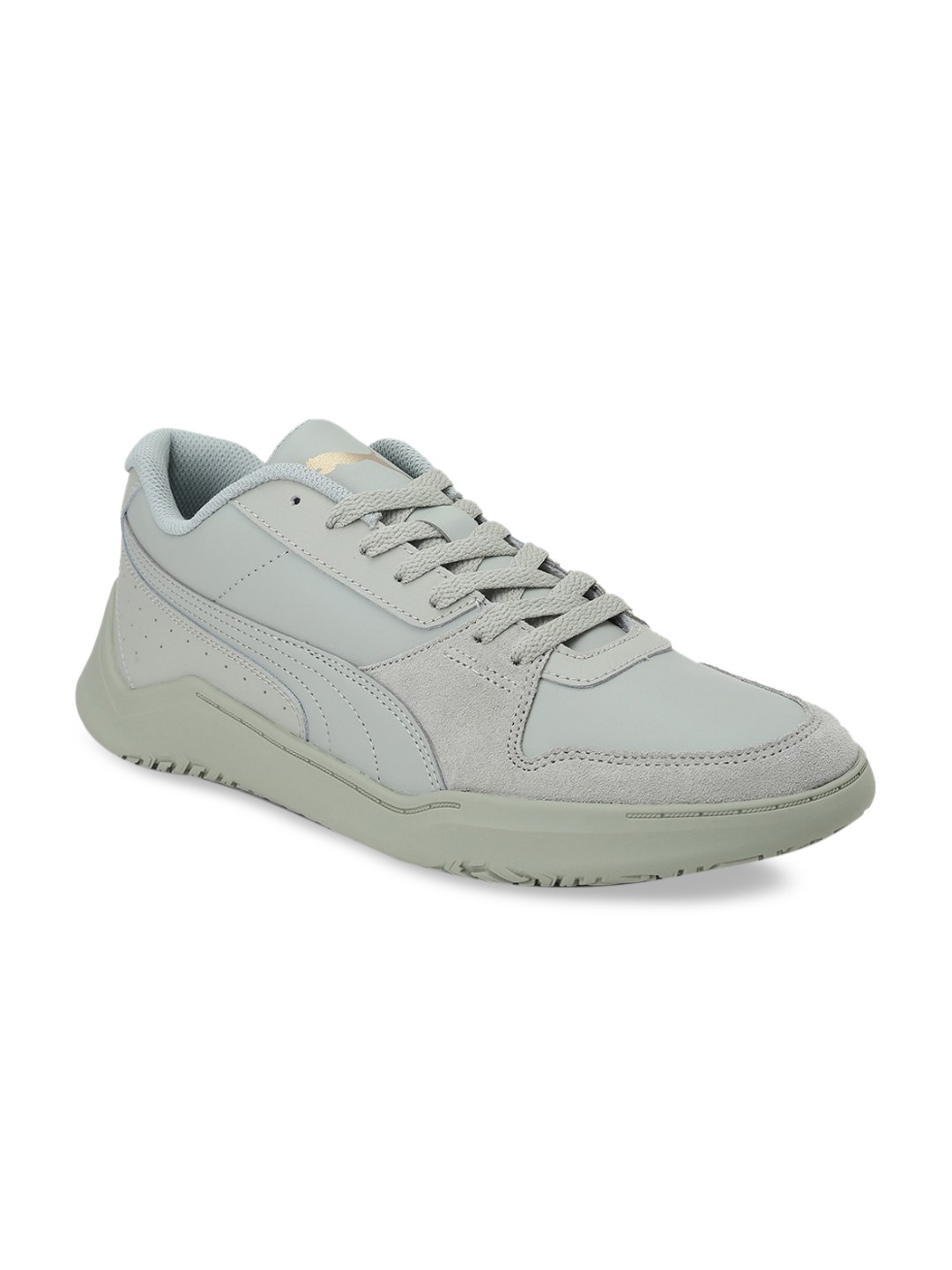 

Puma Unisex Sage Green Solid Leather Sneakers
