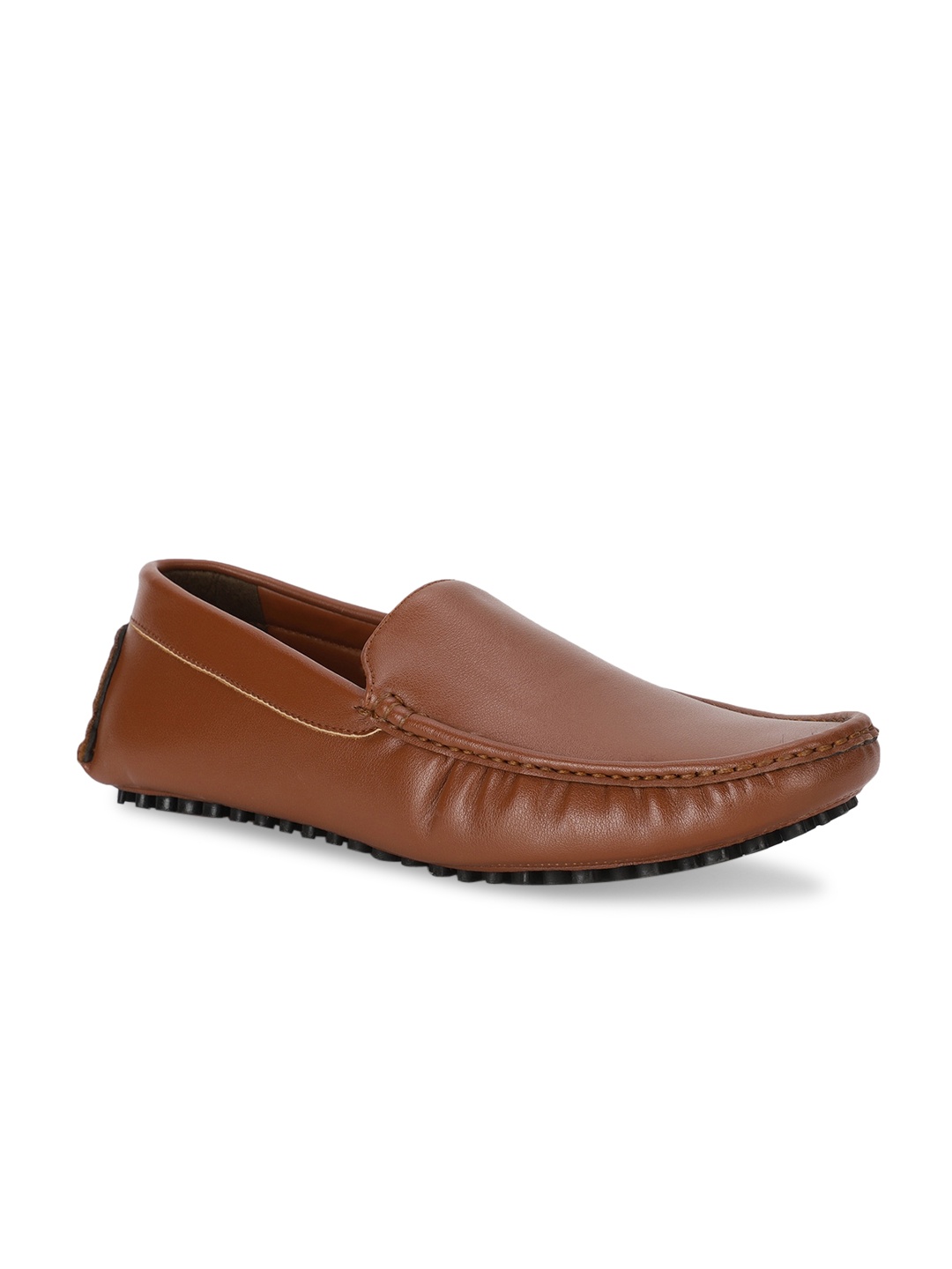 

Bruno Manetti Men Tan Brown Textured Loafers